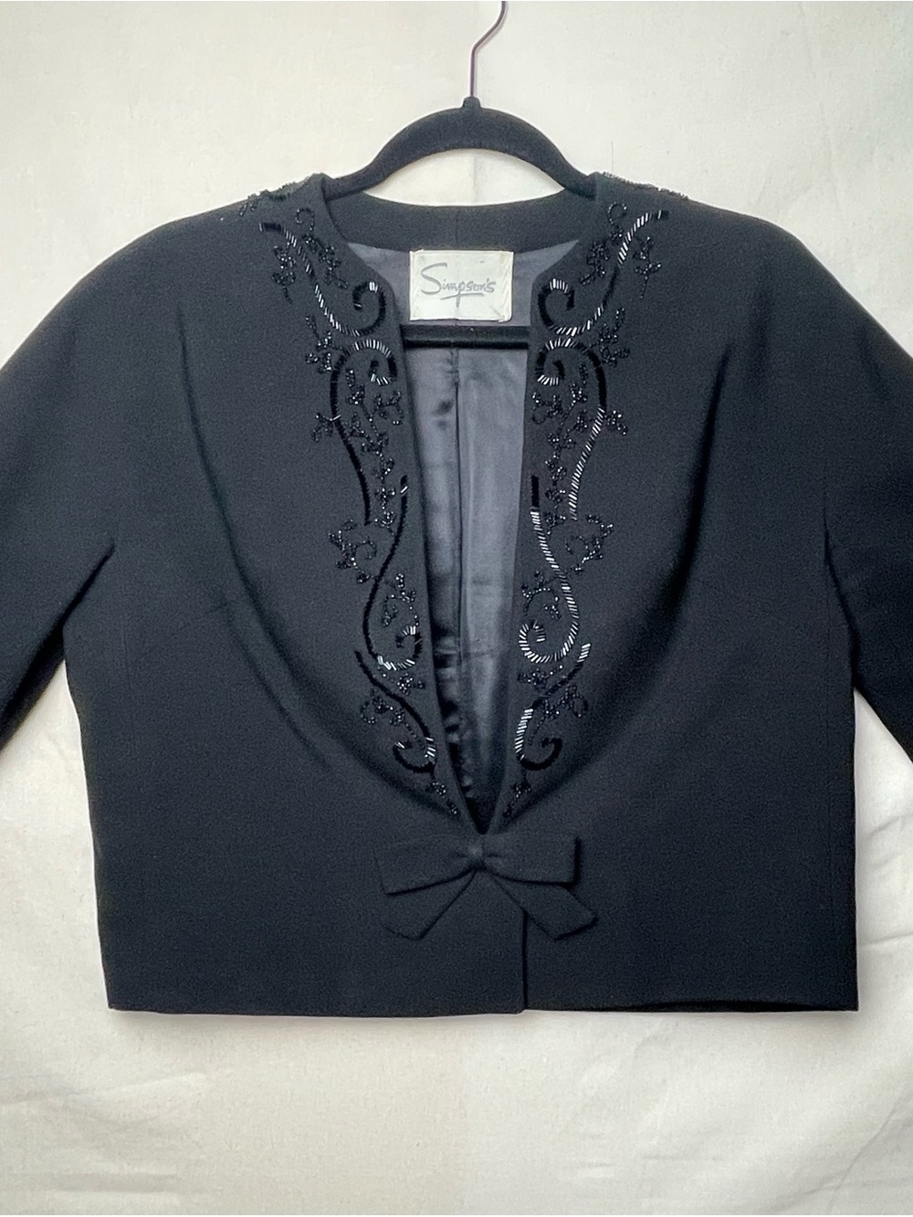 Vintage Cropped Evening Wear Jacket